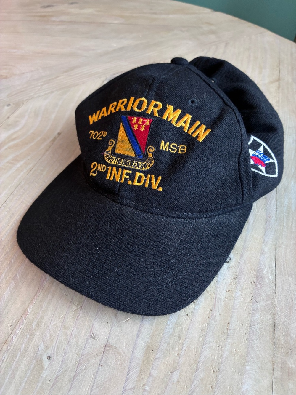 Warrior Main 2nd Inf. Div. Embroidered Black Baseball Cap
